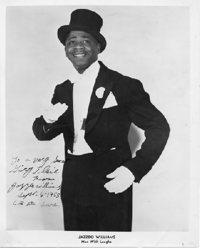 Jazzbo Williams "Man with laughs" publicity still