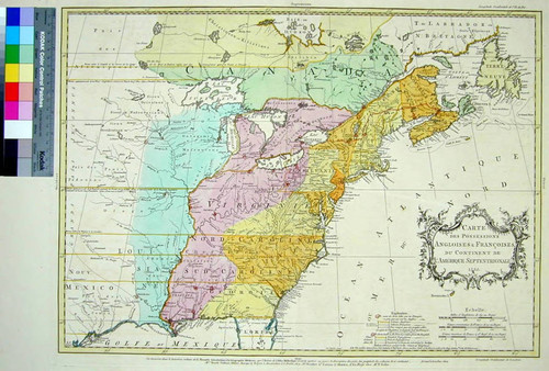 Carte des Possessions Angloise & Francoises du Continent de l'Amerique Septentrionale 1755