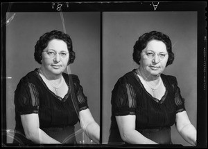 Portrait of Mrs. J. A. Rosencranz, Southern California, 1940