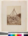 A dismantled Indian teepee, 1868