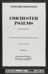 Bernstein. Chichester psalms, 1965