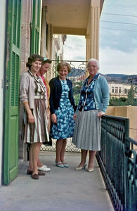 Fra Fuglereden i Libanon. Fra venstre Lis Munksgaard, Anne Lise Jensen (Hunter) Signe Jung (Hedemann) og Anna Jacobsen 1965