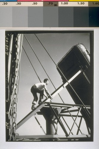 Riggers on deck. February 28, 1945