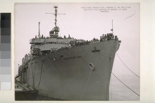 Workers at launching of C-4 Troop Transport