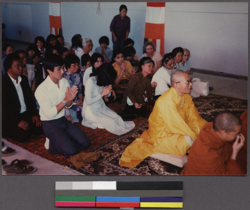 Participants at a Buddhist ceremony, Northern California
