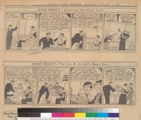 Detail of an album page with two Dick Tracy cartoons