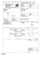 [Invoice from Gallaher International Limited to Troy Trading Co for Sovereign Classic]
