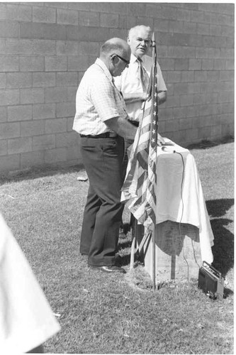 Delano historic plaque ceremony, with Senator Walter Stiern