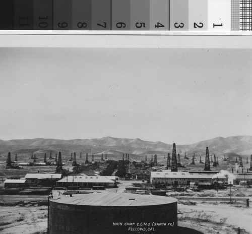 Chanslor-Canfield-Midway Oil Company main camp, Fellows, California