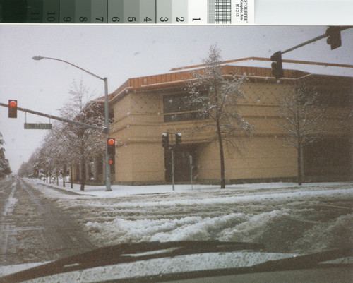 Third Beale Memorial Library, with snow