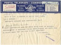 Telegram from William Randolph Hearst to Julia Morgan, November 27, 1929