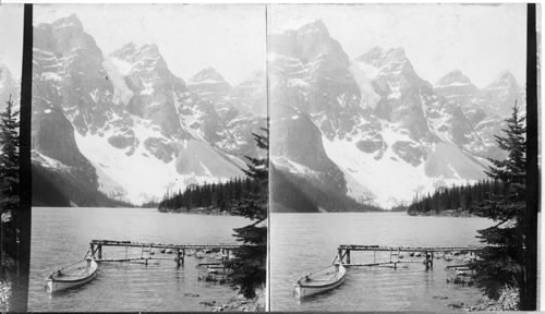 Moraine Lake ten miles west of St. Louise. Canada