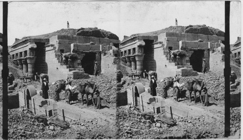 Exterior wall of the Mammesi (Mamizi), Dendera Egypt (Excavation)