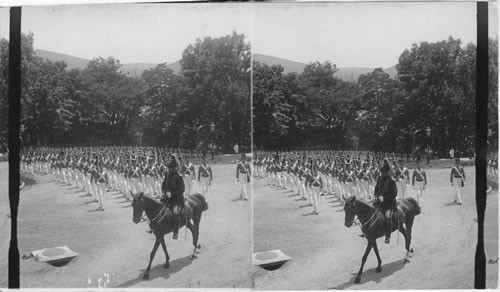 Officer and Cadets at West Point, N.Y