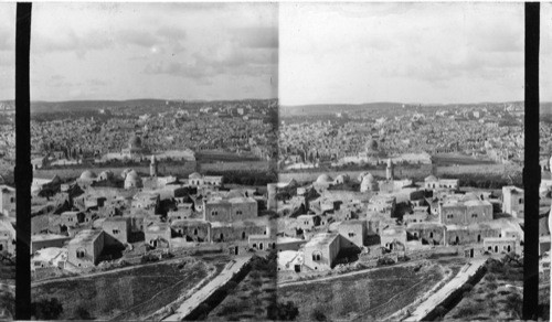 Jerusalem the city of David from Mount of Olives, Palestine