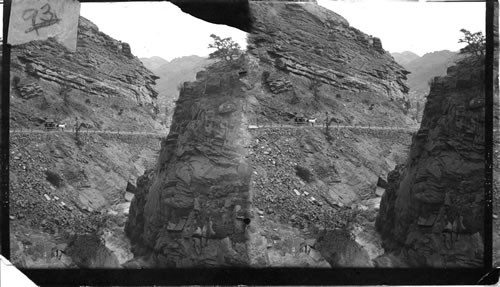 Picturesque Ute Pass and Manitou. Taken again not red masked. Have taken almost same direction, Nov. 1925