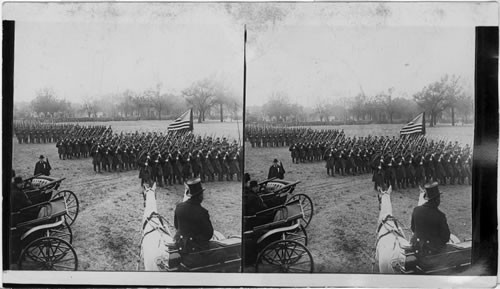 Reviewing Infantry, Savannah, Ga