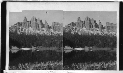 In Wyoming. [the Brooks Lake Pinnacles, Fremont Co. Wyo. 1901 Boardman Trip. ID 1/18/85 Jean Murdock]