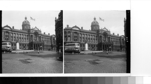 Birmingham: an unusual sight in a foreign land. the stars and stripes flew from every flag pole on public buildings in Birmingham on July 4, 1954. This is the council house of the city of Birmingham, Britain's great heavy machine industry center