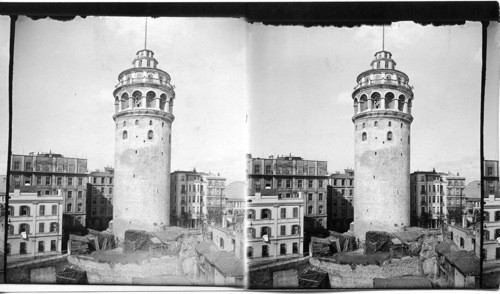 The Galata Tower. Constantinople, Turkey