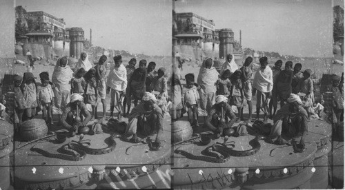 Snake Charmers, Banares, India