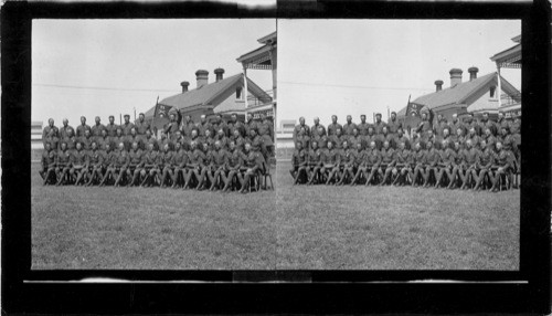 Officers and in listed [enlisted] men of Co. K. 23rd Inft. 2nd Division, Ft. San Houston, TX. S.A. Tex