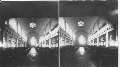 Interior of St. Paul's Church, built by government in 1750, Halifax, Canada