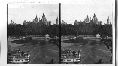 Canada. Ottawa River and Parliament Bldg. Ottawa, Can