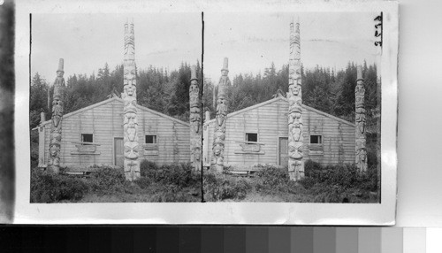 Chief's House and Totems, Kasaan Village, Alaska