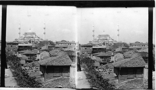 Mosque of Muhammad II from the Old Aqueduct. Constantinople. Turkey