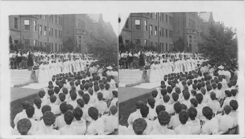 Vassar College, Poughkeepsie, N.Y. Bird's- eye - view of Side Combs!