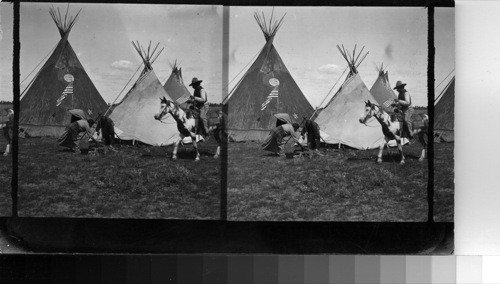 Squaws Baking Dog and Preparing Feast for the Grass Dance. Fort Belknap Reservation, Mont., July 1906