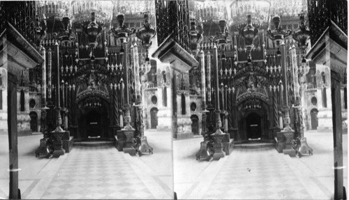 Holy Sepulchre, within Church of Holy Sepulchre, Jerusalem. Palestine