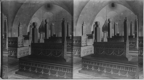 Interior of Mosque, Tomb of Barkuk, Egypt. Cairo