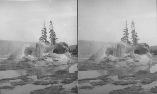 Grotto Geyser Exhibiting a Strange Cone Formation, Upper Geyser Basin