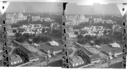 World's Fair. "Jerusalem", Festival Hall and Fine Arts Building form Ferris Wheel