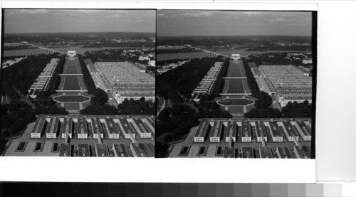 Looking West from the Washington Monument showing the Lincoln Memorial--Washington D.C