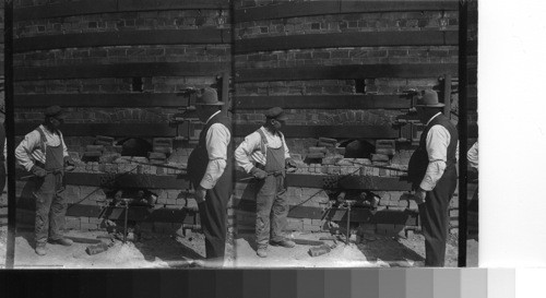 Kiln under fire, Medicine Hat. Canada. Alta