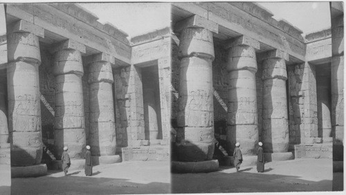 Second Court. Temple of Ramses III. II (?) Thebes. Egypt