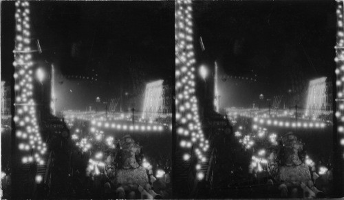 The great Comus Mardi Gras night parade held on the night of Mardi Gras Day Tuesday Feb 16, 1926 N.W. on Canal St. from cor. of St Charles