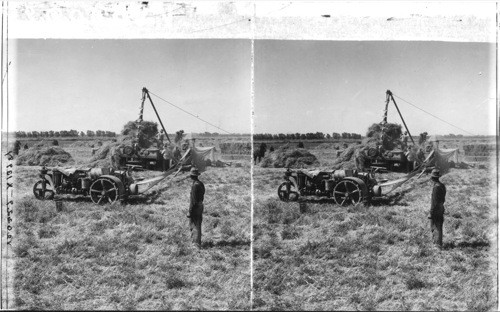 Baling Alfalfa in Salt River Valley near Chandler. Arizona