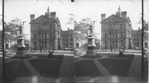 P.O. Bldg. with statute in memory of the South African War. Halifax, N.S
