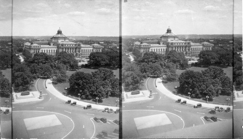 From Dome of U.S. Capitol to Library Building. Washington, D.C