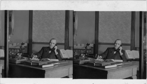 Mr. Voliva at his desk, Zion, Ill