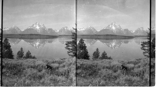 Mt. Moran across the fort of Jackson Lake, Wyoming