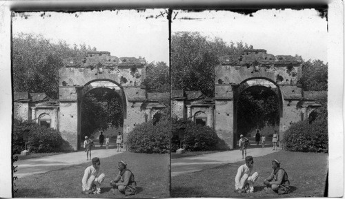 Ballie Guard gate E. torn by Mutineers’ guns during siege; where rescuers entered Lucknow, Eastern India