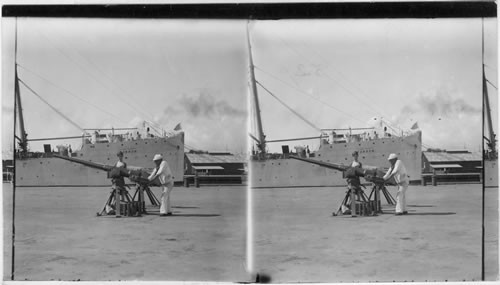 The U.S. Army Transport "Warren" at Dock. Honolulu, Hawaii