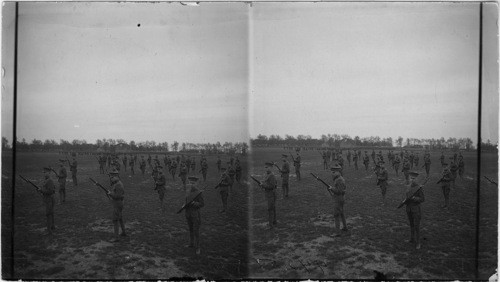 "Bayonet exercises guard." Urbana, Ill