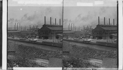 Steel works. Homestead. Pa. Famous source of dirt and dollars. Penn