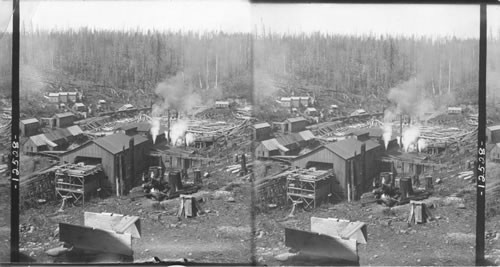 General view of a characteristic sawmill in Cascade Mts